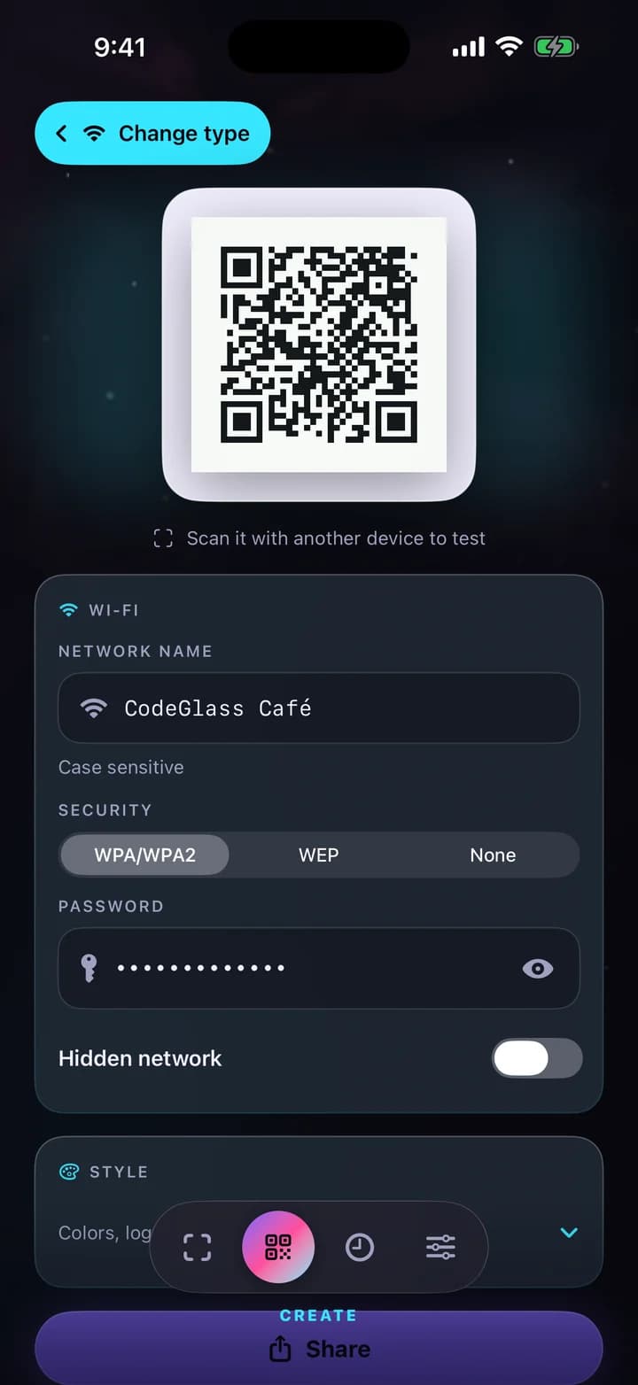 CodeGlass — screen 3