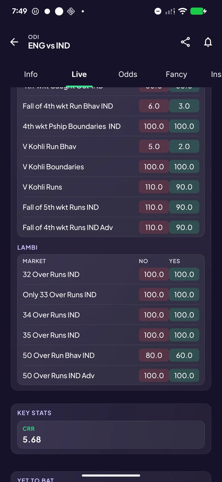 CricketExchange — screen 3