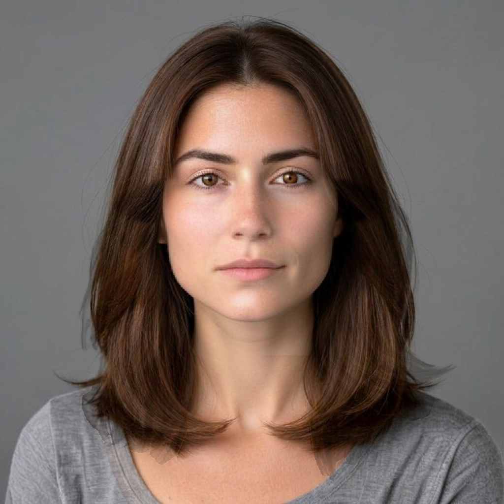 Polished Collarbone Lob preview on the same female subject